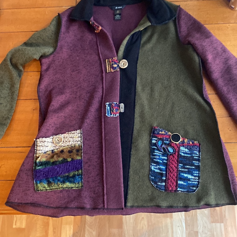 Coldwater Creek Multicolor Patchwork Blazer/Jacke… - image 3